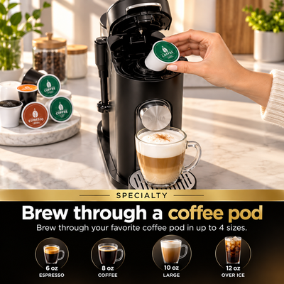 Single-Serve Pods & Grounds Specialty Coffee Maker